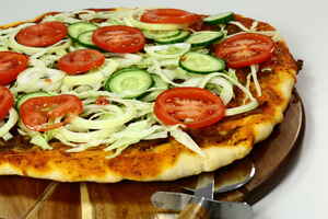 Kebab pizza med salat, billede 4