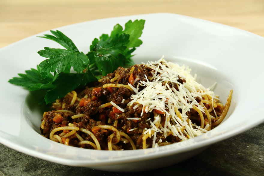 Spaghetti med verdens bedste kødsauce ... klik for at komme tilbage