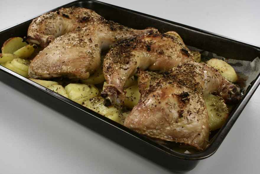 Franske kyllingelår på kartoffelbund ... klik for at komme tilbage