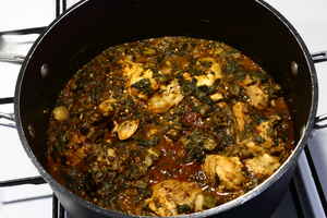 Kylling med okra og spinat, billede 4