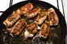Kalkunruller med svesker og bacon og stegte æbler ... klik på billedet for at komme tilbage