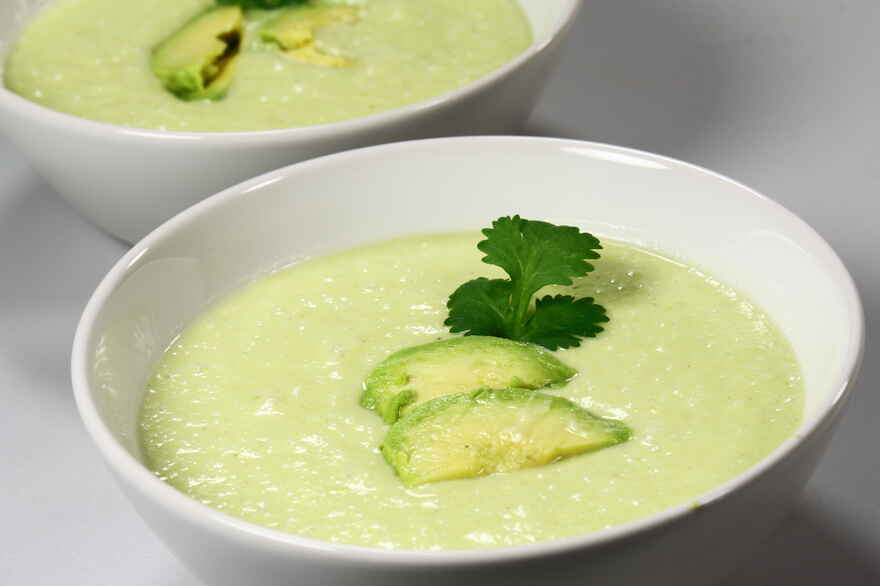 Avocadosuppe à la crème ... klik for at komme tilbage