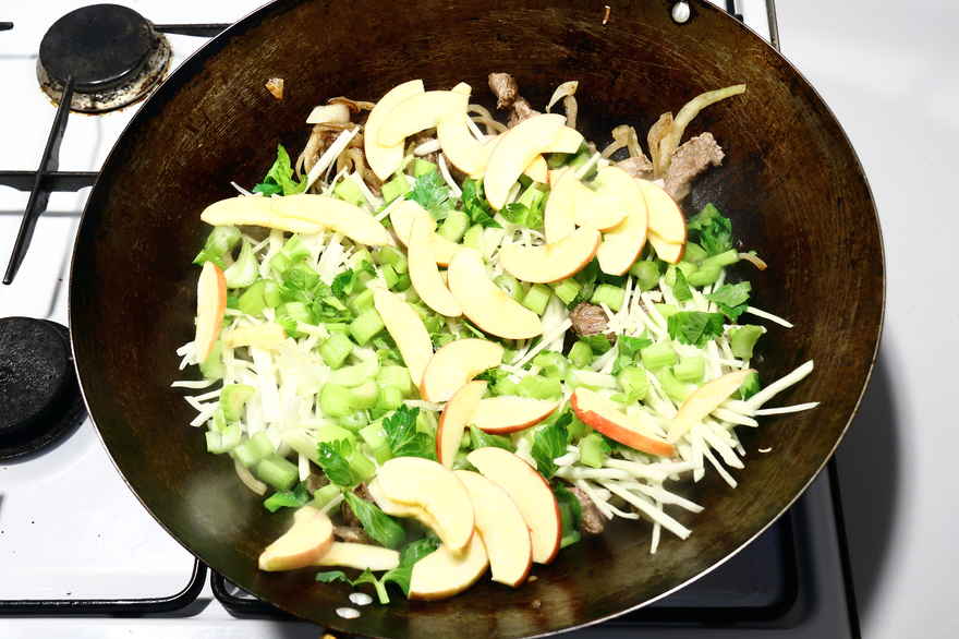 Wok med oksekød ... klik for at komme tilbage