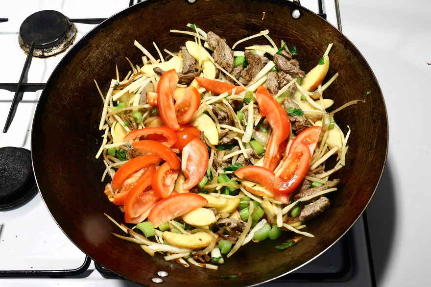 Wok med oksekød ... klik for at komme tilbage