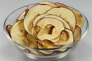 Æblechips - Tørrede æbleringe