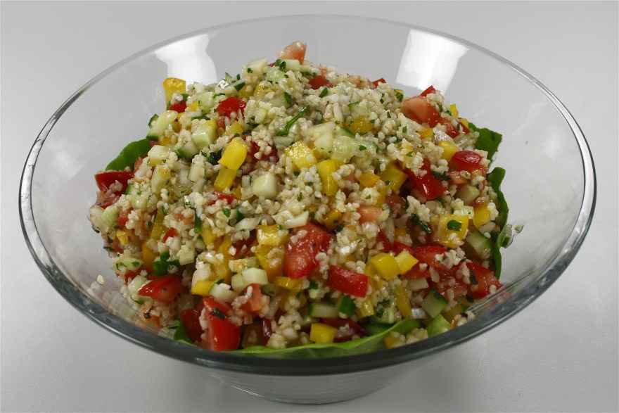 Blandet bulgur-salat (tabuleh) ... klik for at komme tilbage