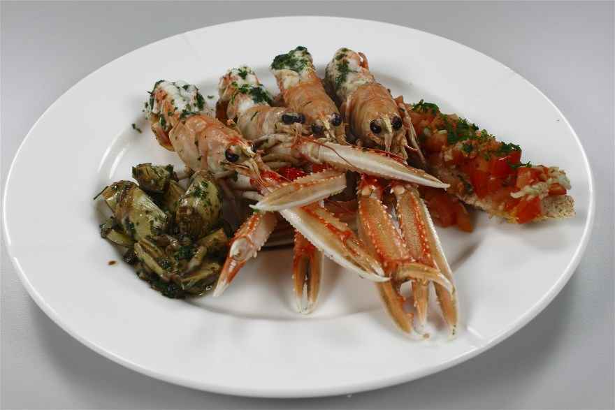 Grillet jomfruhummer med Carciofi ... klik for at komme tilbage