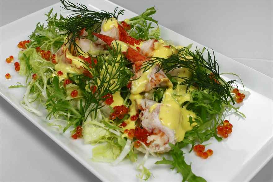 Hummersalat med safransauce ... klik for at komme tilbage