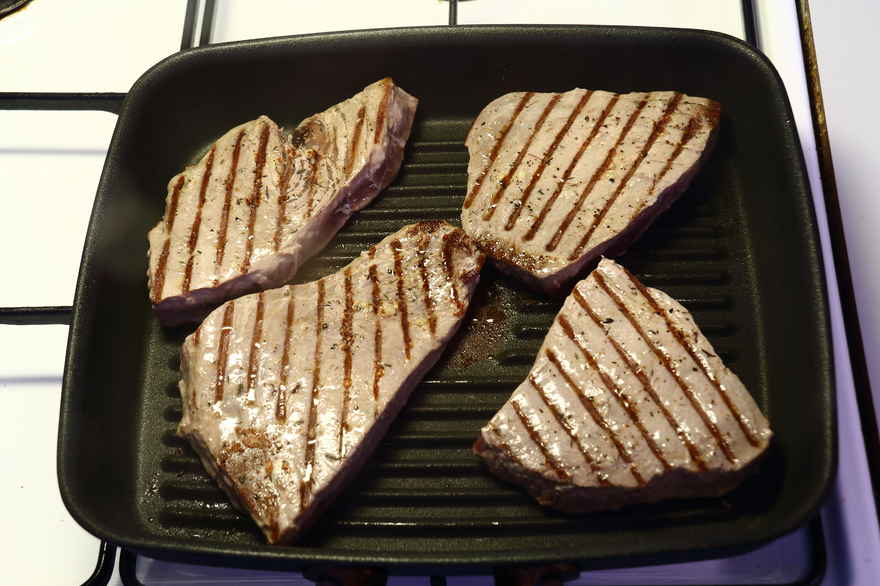Grillet tunbøf ... klik for at komme tilbage