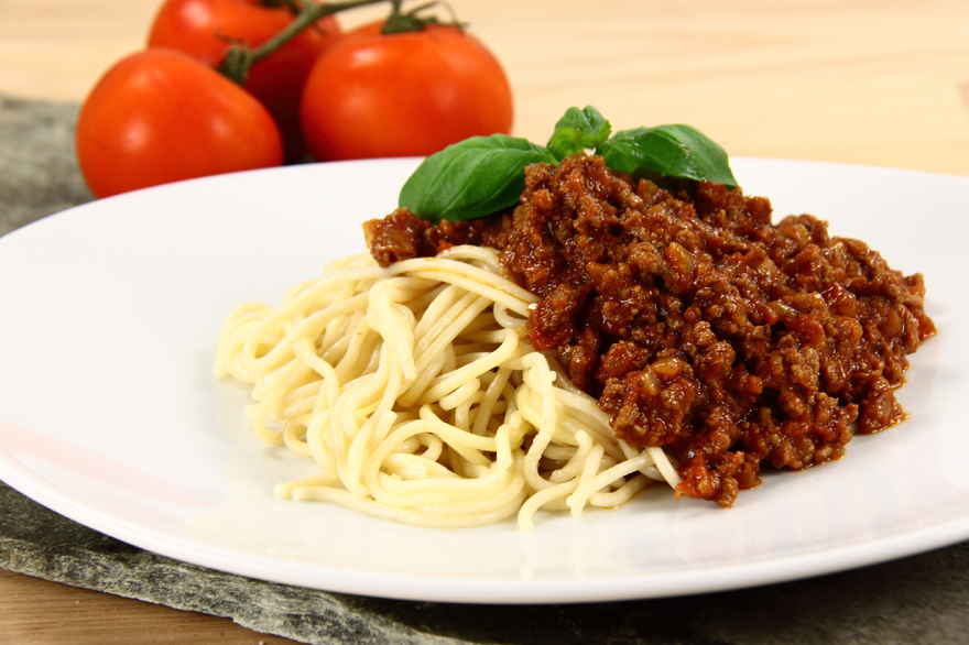 Spaghetti med kødsovs ... klik for at komme tilbage