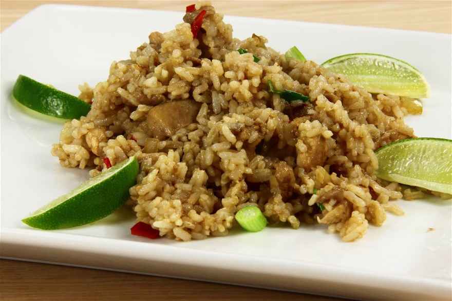 Stegte ris med kylling (Khao Phat Gai) ... klik for at komme tilbage