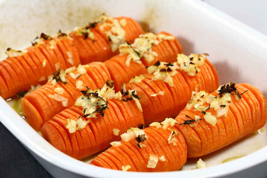 Hasselback gulerødder ... klik for at komme tilbage