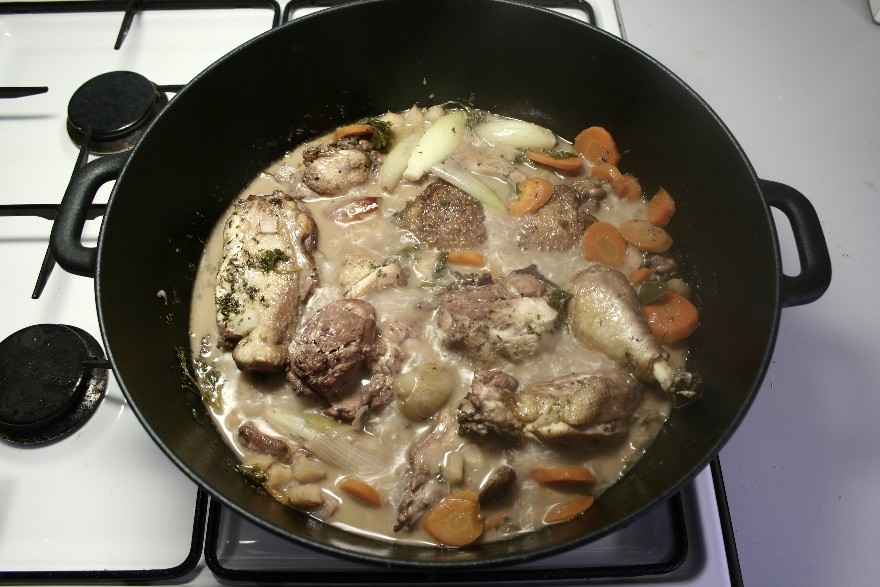 Coq au vin (kylling i vin) ... klik for at komme tilbage