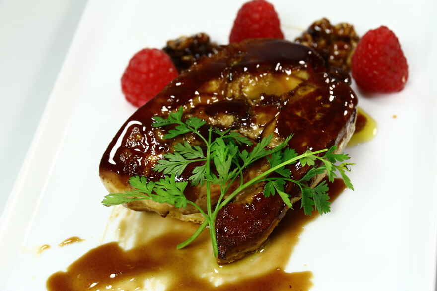 Stegt Foie gras med framboise vinaigre ... klik for at komme tilbage