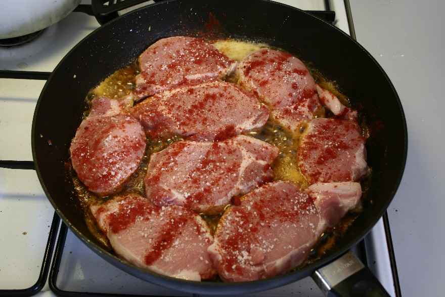 Koteletter i fad, med bacon og champignon ... klik for at komme tilbage