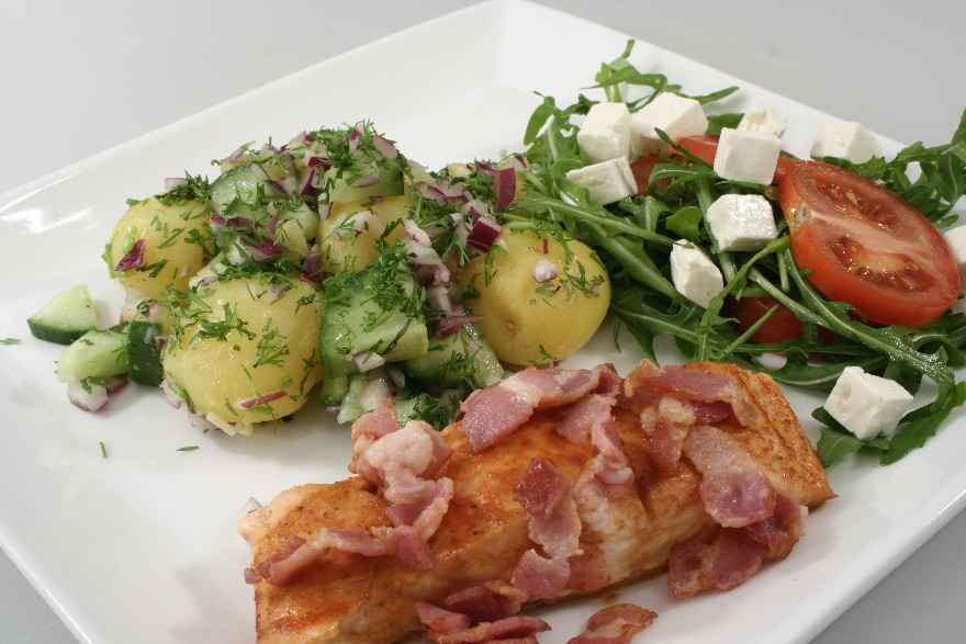 Barbecuelaks med lun kartoffelsalat ... klik for at komme tilbage