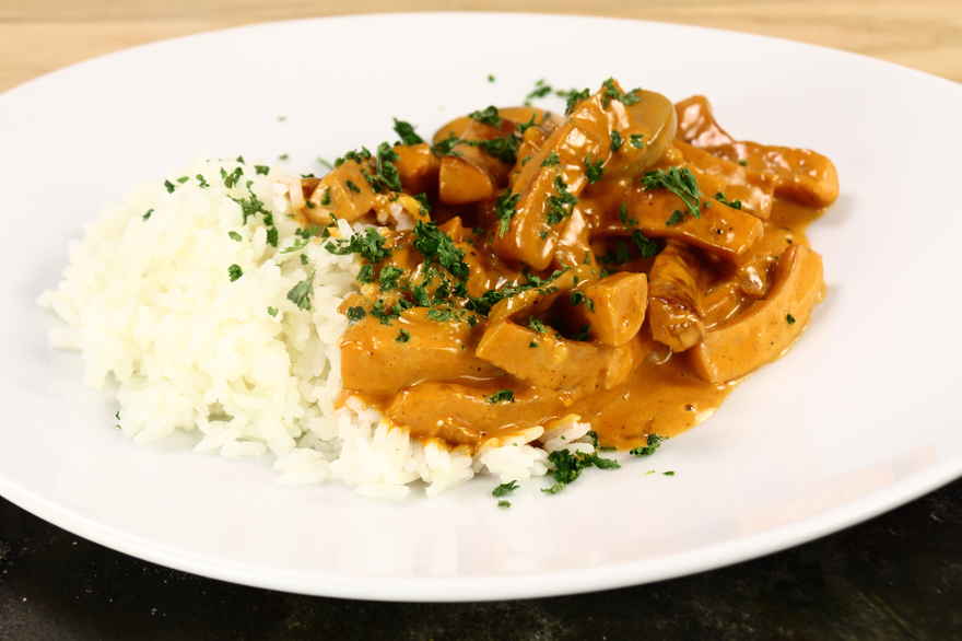 Pølsestroganoff ... klik for at komme tilbage