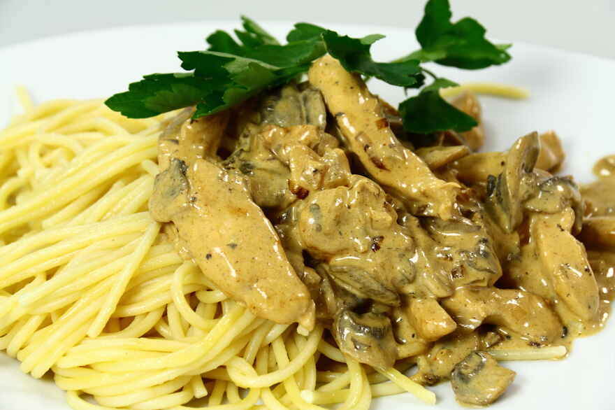 Kylling stroganoff ... klik for at komme tilbage