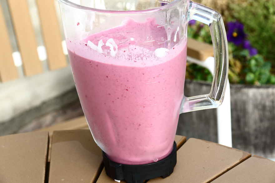 Brombær milkshake ... klik for at komme tilbage