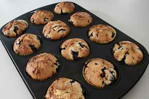 Blåbær muffins med hvid chokolade, billede 4