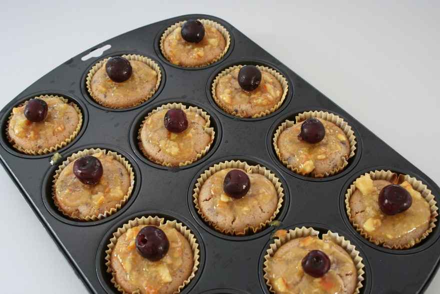 Kirsebær muffins - Kirsebærmuffins ... klik for at komme tilbage
