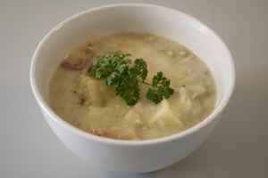 Kartoffel/Porre suppe, billede 4