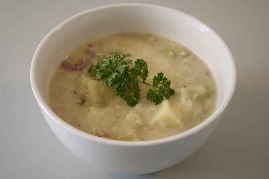 Kartoffel/Porre suppe - opskrift - Kogebog