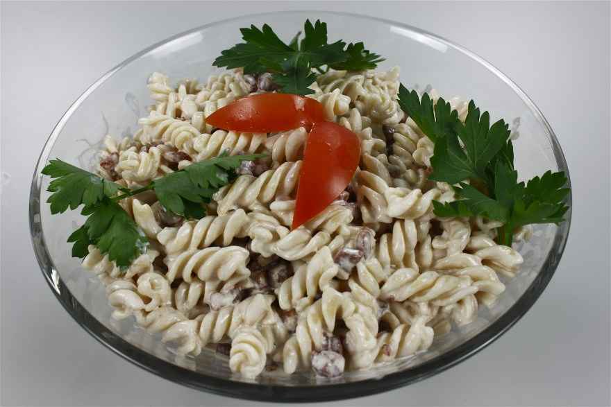 Pastasalat med bacon ... klik for at komme tilbage