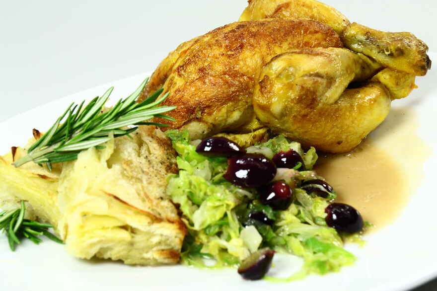 Poussin i saltdej med portvinssauce ... klik for at komme tilbage