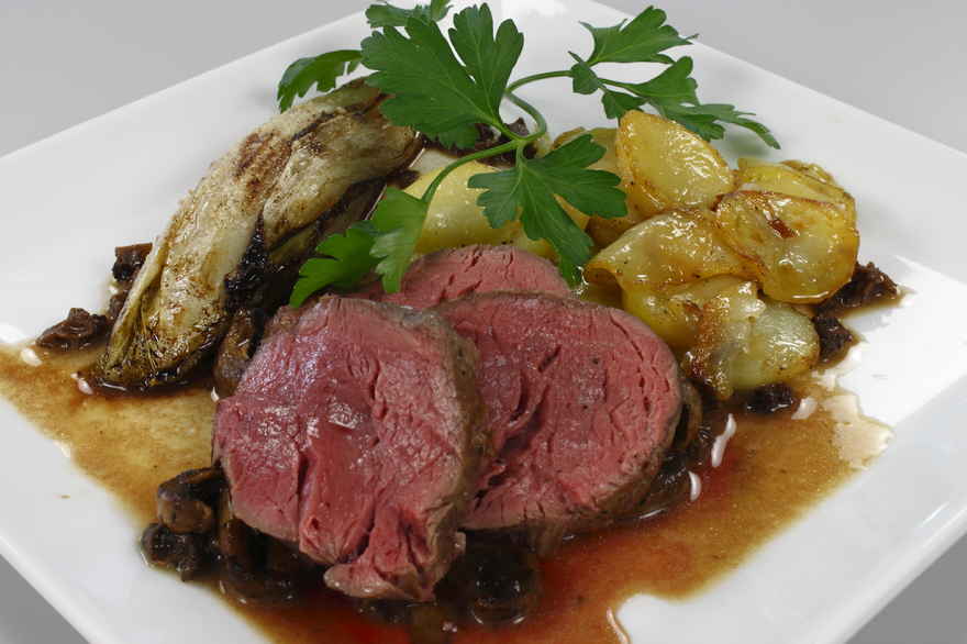 Chateaubriand med morkler og stegt julesalat ... klik for at komme tilbage