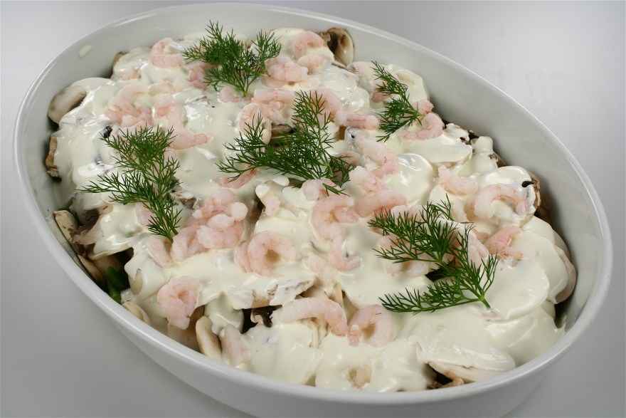 Kyllingsalat med Hvidløgsdressing ... klik for at komme tilbage