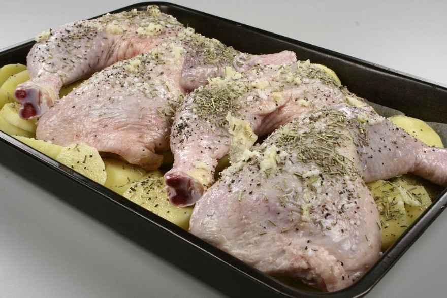 Franske kyllingelår på kartoffelbund ... klik for at komme tilbage