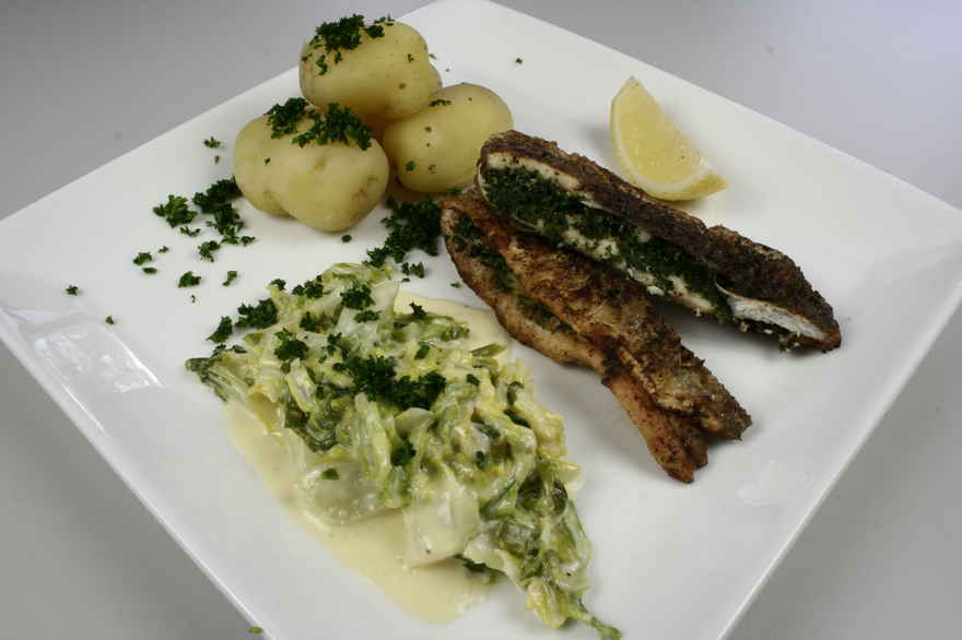 Stegt hornfiskefilet med spidskål ... klik for at komme tilbage