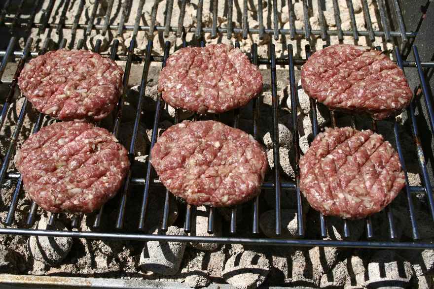 Grillede hamburger ... klik for at komme tilbage