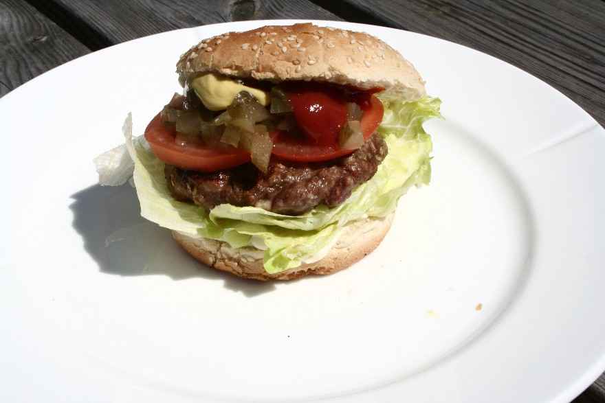 Grillede hamburger ... klik for at komme tilbage