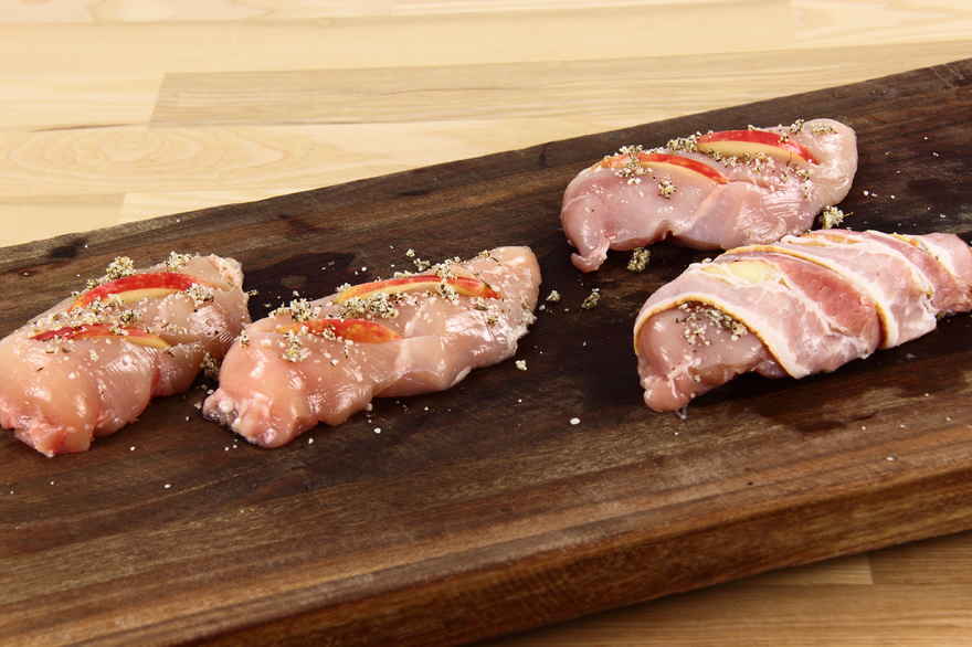 Kylling med æbler og bacon ... klik for at komme tilbage