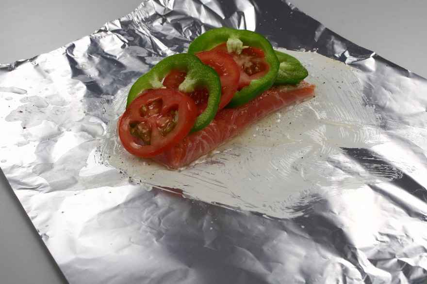 Laks med grønsager kokosmælk og chili ... klik for at komme tilbage