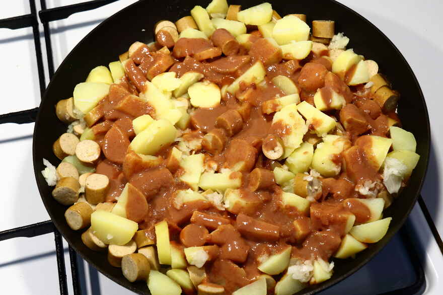 Fedtfattig svensk pølseret uden fløde ... klik for at komme tilbage