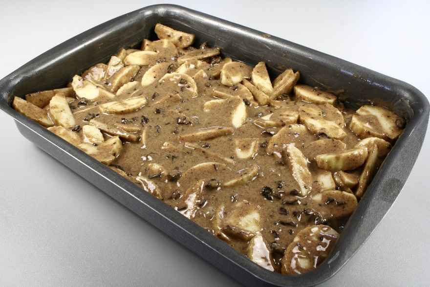 Chokoladekage med æbler ... klik for at komme tilbage