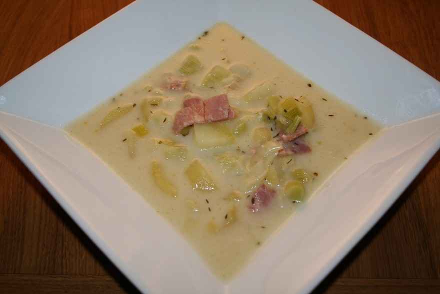 Kartoffelsuppe med kalkunbacon ... klik for at komme tilbage