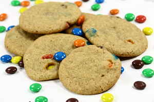 Cookies med M&Ms