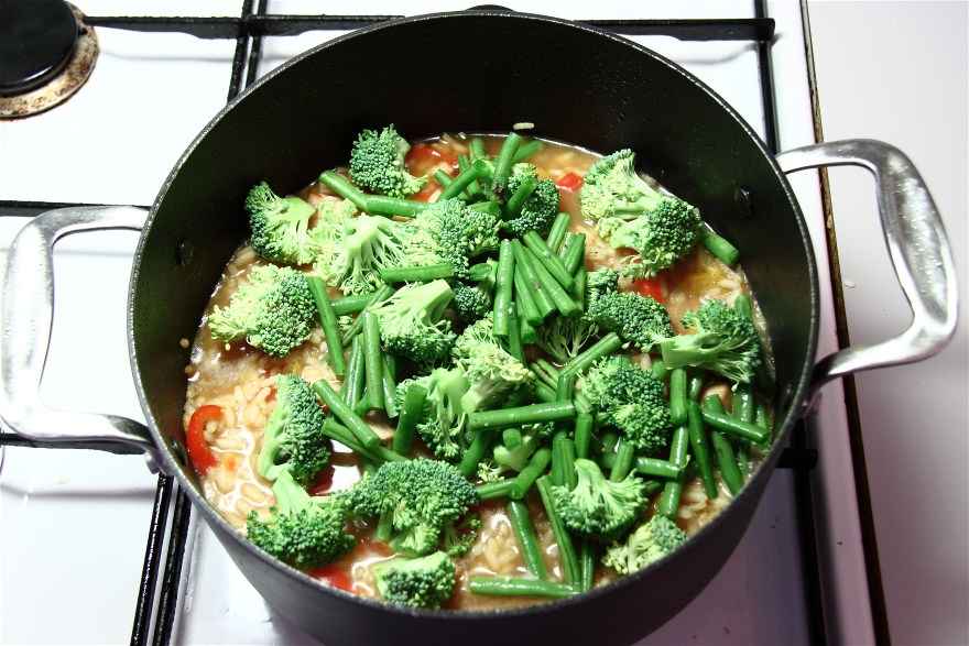 Risotto med kalkun, broccoli og hvidløg ... klik for at komme tilbage