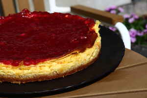 Bagt Rabarbercheesecake, billede 4