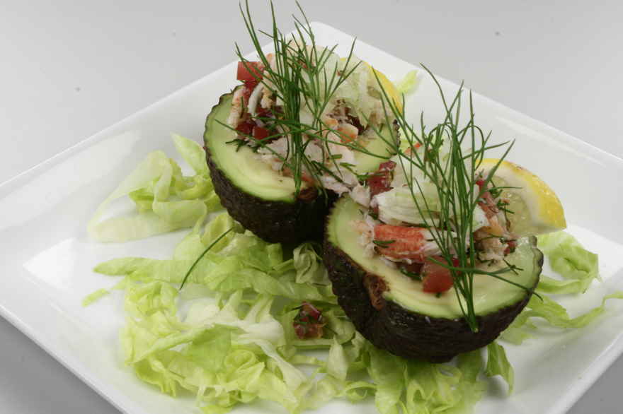 Avocado med krabbefyld ... klik for at komme tilbage