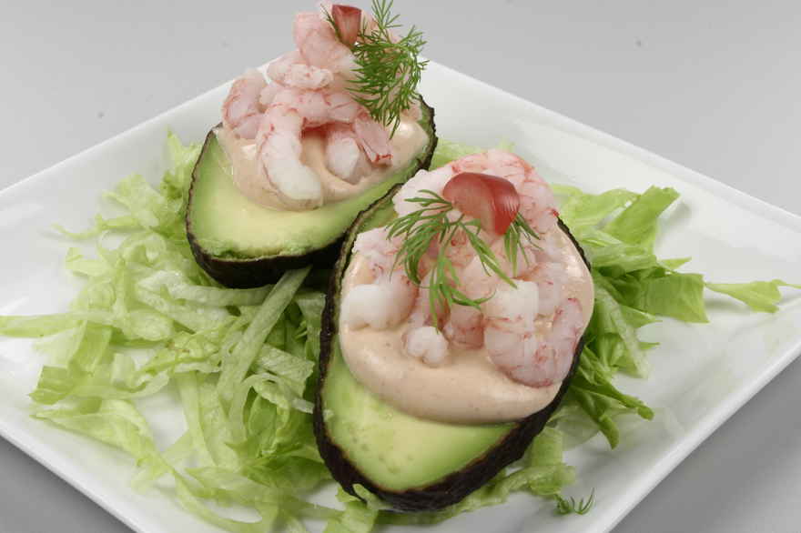 Avocado med rejer ... klik for at komme tilbage