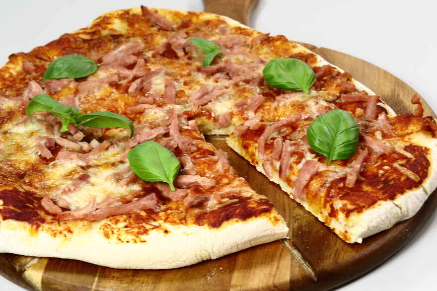 Skinke pizza ... klik for at komme tilbage