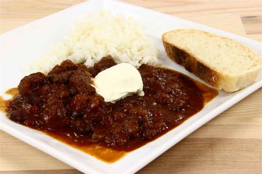 Chili con carne med skært kød ... klik for at komme tilbage