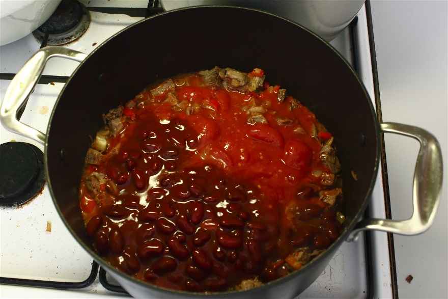 Chili con Carne af oksebov med ben ... klik for at komme tilbage