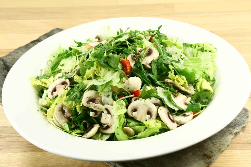 Salat med champignoner ... klik for at komme tilbage