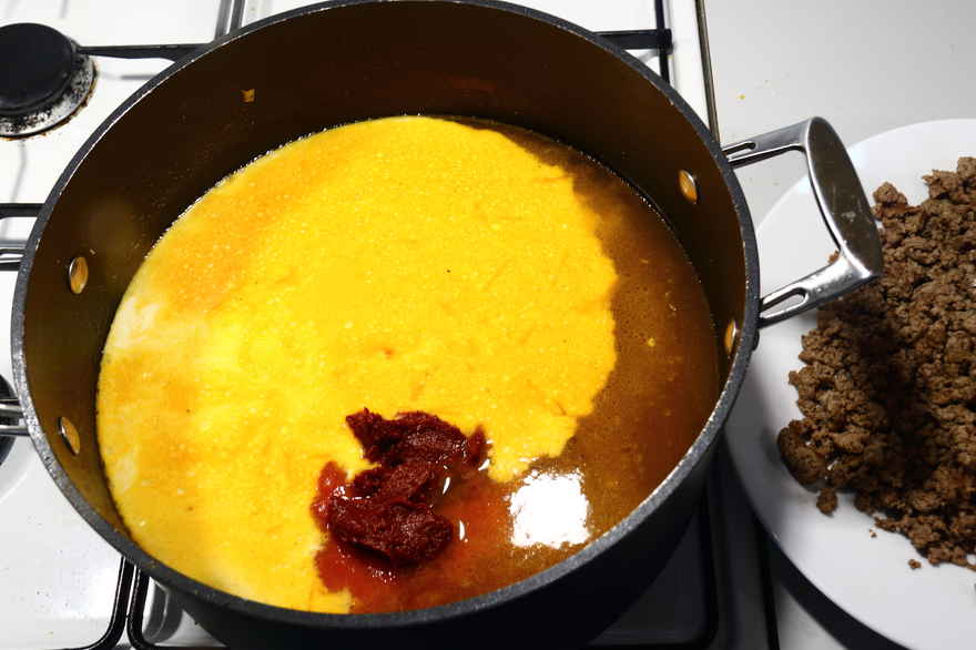 Chilisuppe med hakket oksekød ... klik for at komme tilbage